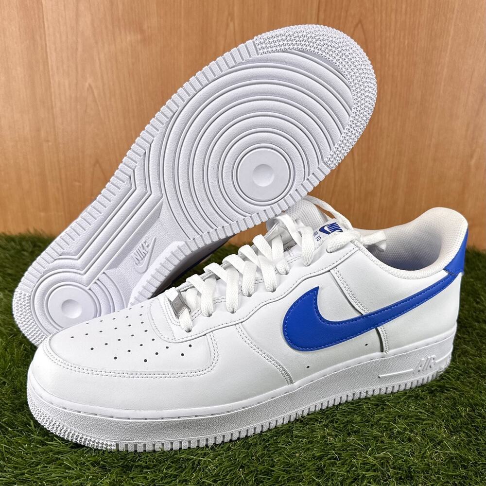 Nike Air Force 1 Low '07 White Hyper Royal Sneakers FJ4146-113 Men’s Size 14